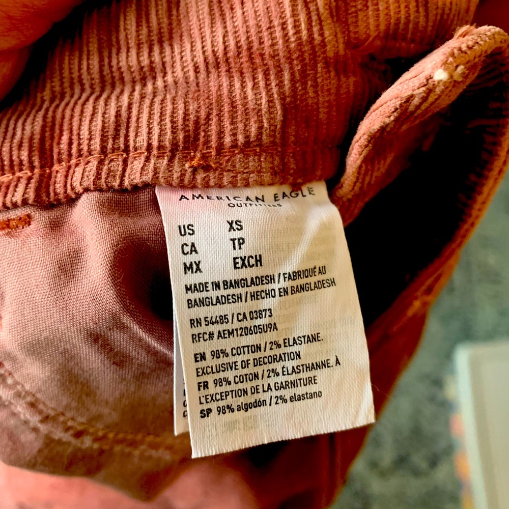 American Eagle, Pink, corduroy, overall dress